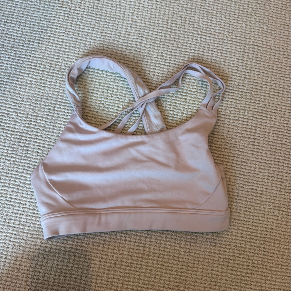 Light pink sports bra